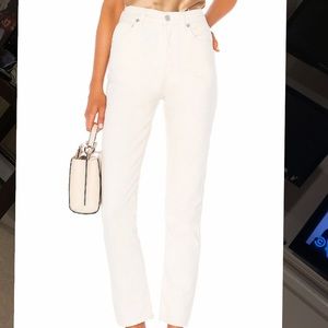 AGOLDE White High Rise Riley Jeans